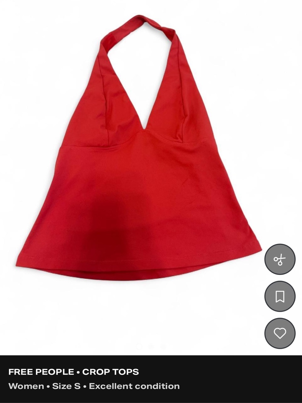 Free People Scarlet Red Halter Crop Top